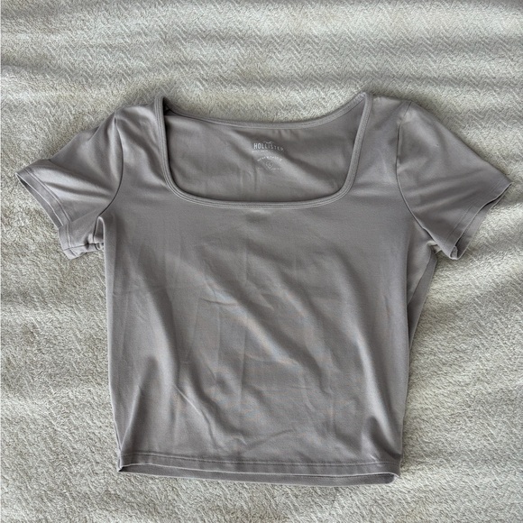 Hollister Tops - Hollister Women's Square Neck Short Sleeve Top - Tan